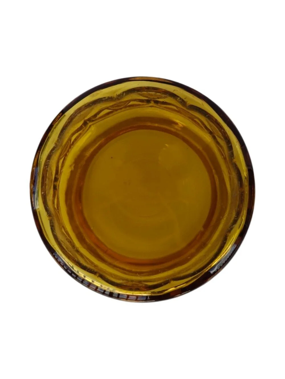 Vintage L.E. Smith Moon & Star Small Amber Glass Canister With Lid